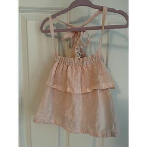 Figge Pink swiss dot flocked swing top